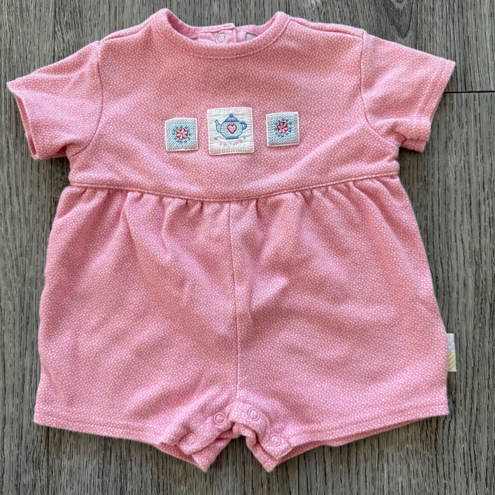 Vintage Gymboree Rainbow Tag Y2K Girls Bubble Romper  Patchwork 0-3 month